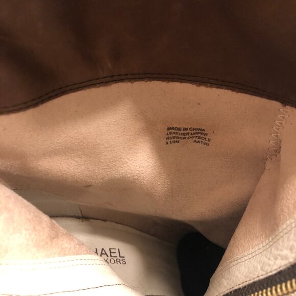 Michael Kors Stockard Stiletto Platform Snakeskin Bootie Size 9.5 Brown Leather - Picture 13 of 14